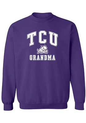 Summit Sportswear TCU Horned Frogs Womens Purple Grandma Crew Sweatshirt