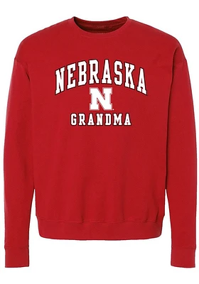 Summit Sportswear Nebraska Cornhuskers Womens Red Grandma Crew Sweatshirt