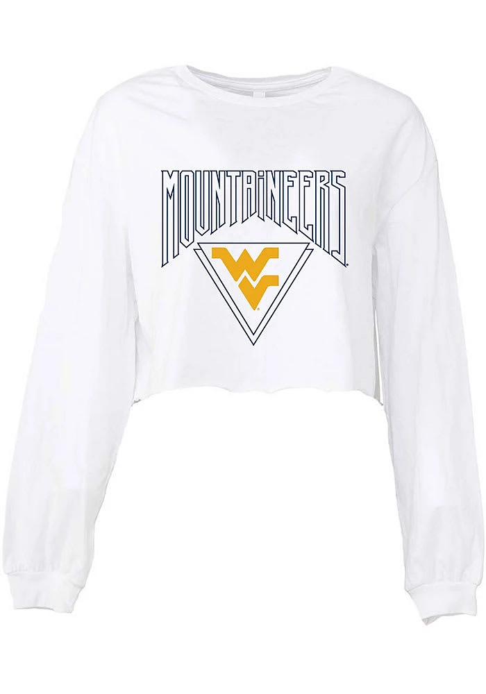 Summit Sportswear West Virginia Mountaineers Womens White Ashley LS Tee
