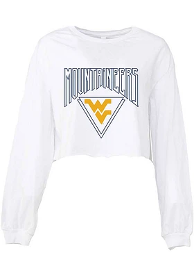 Summit Sportswear West Virginia Mountaineers Womens White Ashley LS Tee