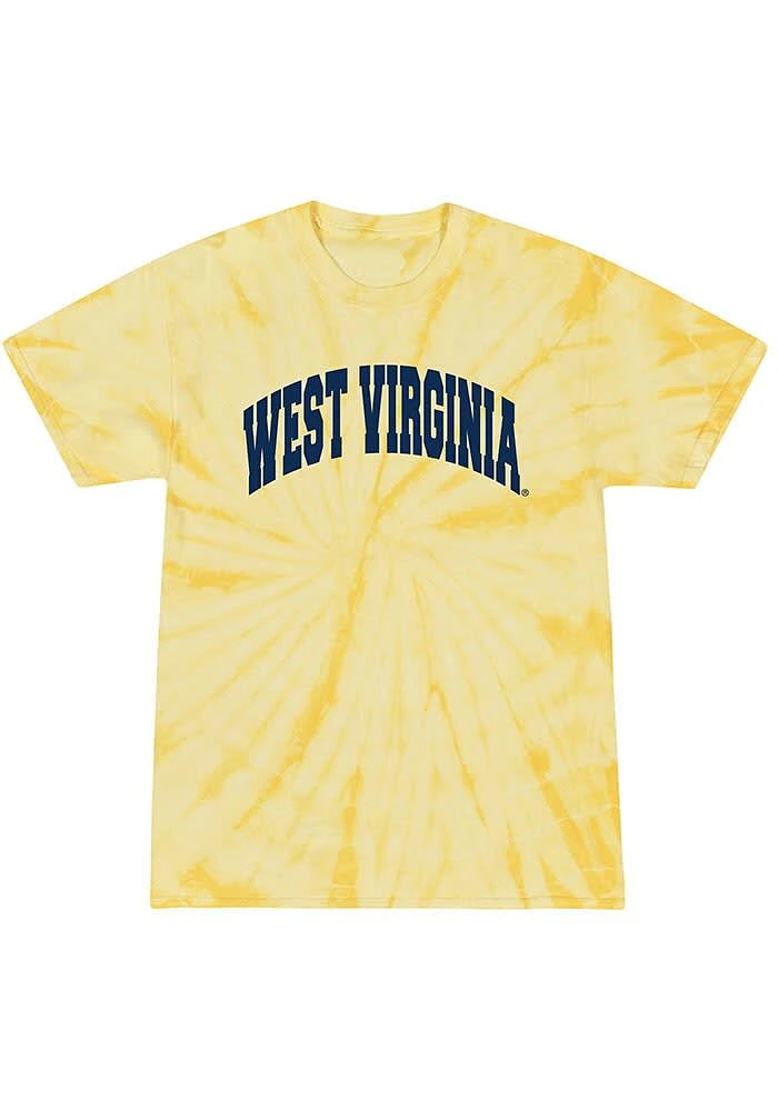 Summit Sportswear West Virginia Mountaineers Womens Yellow Quinn Short Sleeve T-Shirt