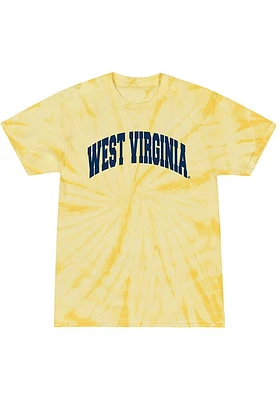 Summit Sportswear West Virginia Mountaineers Womens Yellow Quinn Short Sleeve T-Shirt