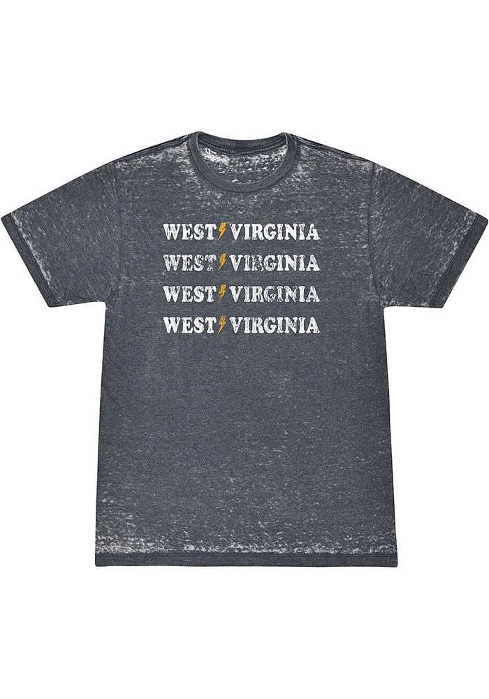 Summit Sportswear West Virginia Mountaineers Womens Navy Blue Burnout Short Sleeve T-Shirt