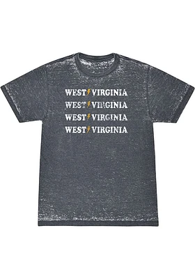 Summit Sportswear West Virginia Mountaineers Womens Navy Blue Burnout Short Sleeve T-Shirt