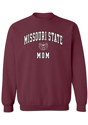 Summit Sportswear Missouri State Bears Womens Maroon Mom Crew Sweatshirt