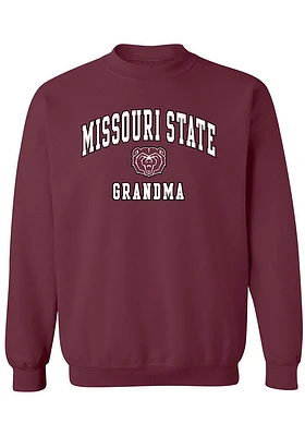 Summit Sportswear Missouri State Bears Womens Maroon Grandma Crew Sweatshirt