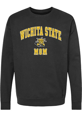 Summit Sportswear Wichita State Shockers Womens Black Mom Crew Sweatshirt