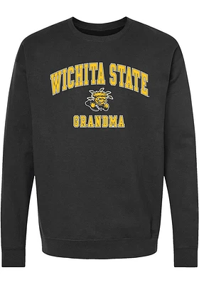 Summit Sportswear Wichita State Shockers Womens Black Grandma Crew Sweatshirt