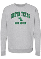 Summit Sportswear North Texas Mean Green Womens Grey Grandma Crew Sweatshirt