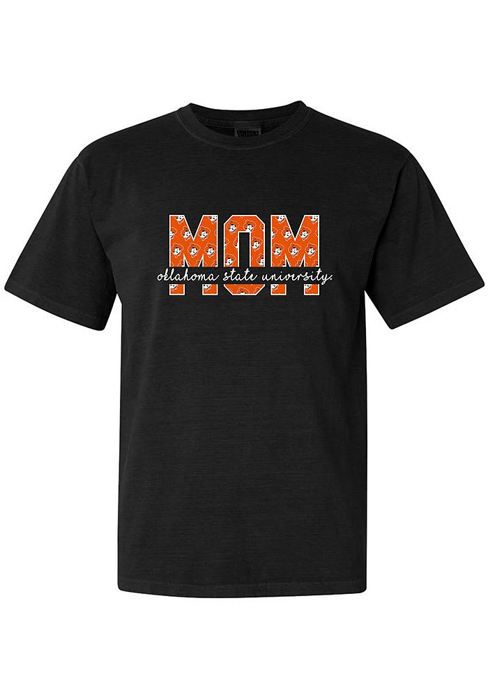 Summit Sportswear Oklahoma State Cowboys Womens Black Mom Short Sleeve T-Shirt