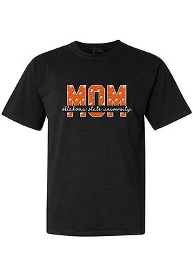 Summit Sportswear Oklahoma State Cowboys Womens Black Mom Short Sleeve T-Shirt