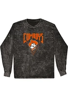 Summit Sportswear Oklahoma State Cowboys Womens Black Mineral Wash LS Tee
