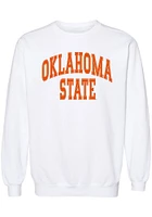 Summit Sportswear Oklahoma State Cowboys Womens White Boyfriend Crew Sweatshirt