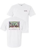 Summit Sportswear Arkansas Razorbacks Womens White Campus Script Short Sleeve T-Shirt