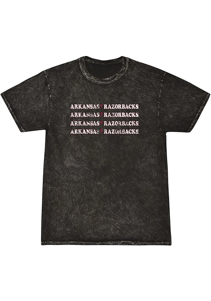 Summit Sportswear Arkansas Razorbacks Womens Black Lightning Bolt Short Sleeve T-Shirt