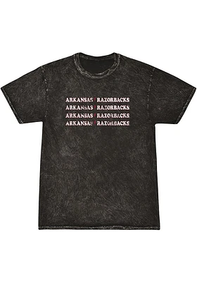 Summit Sportswear Arkansas Razorbacks Womens Black Lightning Bolt Short Sleeve T-Shirt