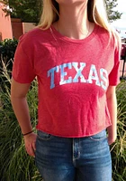 Summit Sportswear Texas Womens Red Tie-Dye Infill Short Sleeve T-Shirt