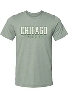 Summit Sportswear Chicago Green Wordmark Windy City Short Sleeve Fashion T Shirt