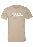 Summit Sportswear Indiana Tan Wordmark Stars Short Sleeve Fashion T Shirt