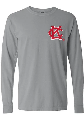 Summit Sportswear Kansas City Monarchs Womens Grey Primary LS Tee