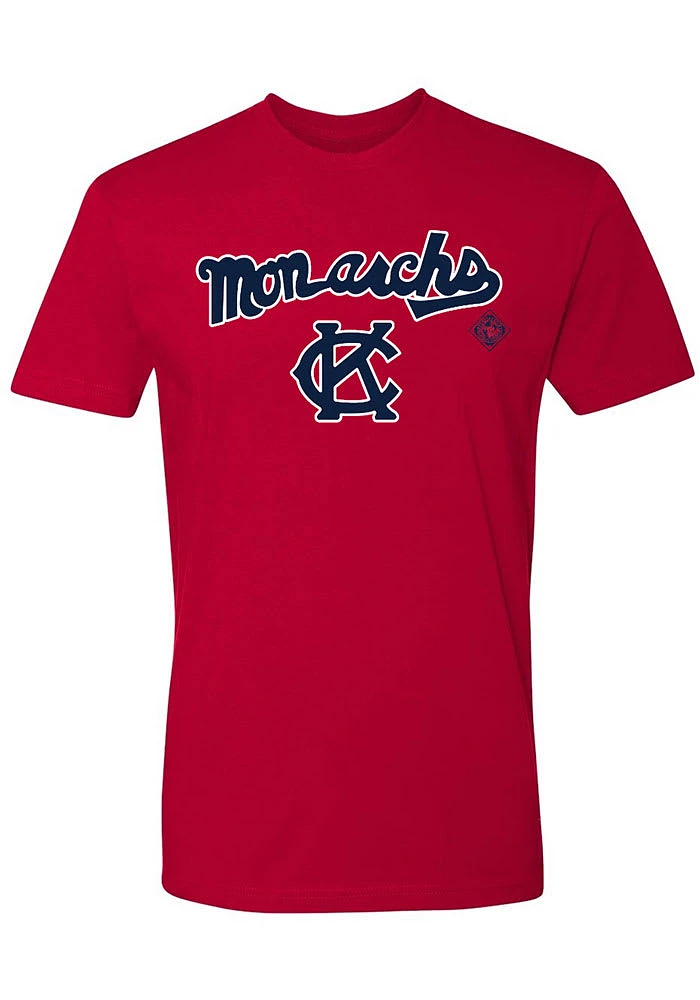 Summit Sportswear Kansas City Monarchs Womens Red Script Short Sleeve T-Shirt