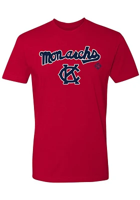 Summit Sportswear Kansas City Monarchs Womens Red Script Short Sleeve T-Shirt