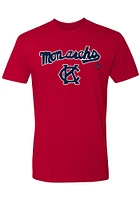 Summit Sportswear Kansas City Monarchs Womens Red Script Short Sleeve T-Shirt