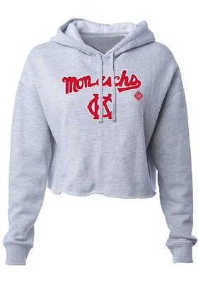 Summit Sportswear Kansas City Monarchs Womens Grey Wordmark Hooded Sweatshirt