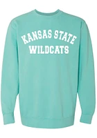 Summit Sportswear K-State Wildcats Womens Green Classic Wordmark Crew Sweatshirt