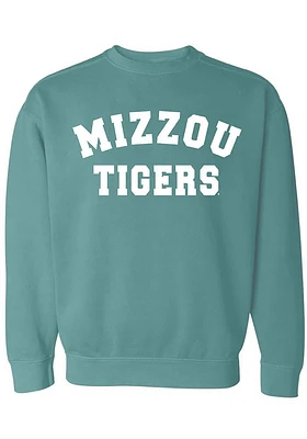 Summit Sportswear Missouri Tigers Womens Green Classic Detail Crew Sweatshirt