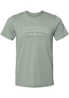 Summit Sportswear Pittsburgh Green Wordmark Steel City Short Sleeve Fashion T Shirt