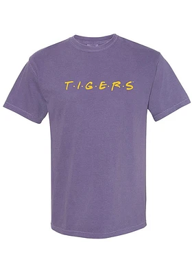 Summit Sportswear LSU Tigers Womens Purple Wordmark Dots Short Sleeve T-Shirt