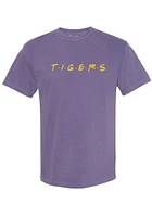 Summit Sportswear LSU Tigers Womens Purple Wordmark Dots Short Sleeve T-Shirt