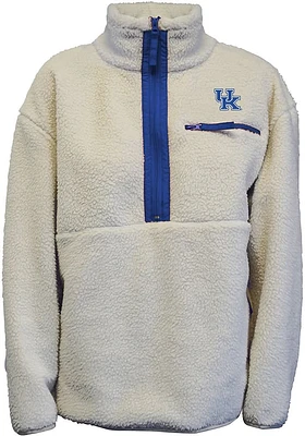 Kentucky Wildcats Womens Oatmeal Nina Qtr Zip