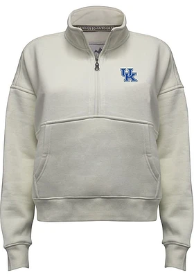 Kentucky Wildcats Womens White Mia Qtr Zip