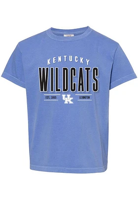 Kentucky Wildcats Girls Blue Alex Comfort Colors Short Sleeve Tee