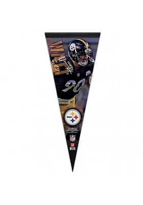 Pittsburgh Steelers 12x30 inch Pennant - Black