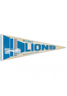 Detroit Lions 12x30 inch Retro Pennant - Blue