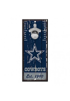 Dallas Cowboys 5x11 inch Bottle Opener Sign - Navy Blue
