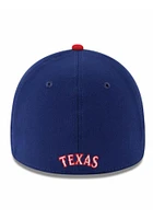 New Era Texas Rangers Mens Blue Team Classic 39THIRTY Flex Hat