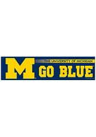 Michigan Wolverines 3x12 Bumper Sticker - Yellow