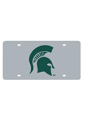 Michigan State Spartans Silver Silver Car Accessory License Plate