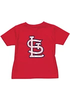 St Louis Cardinals Toddler Red Distressed Short Sleeve T-Shirt