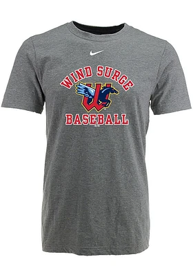 Wichita Wind Surge Grey Script Cotton Tee Short Sleeve T Shirt