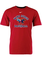 Wichita Wind Surge Red Baseball Cotton Tee Short Sleeve T Shirt