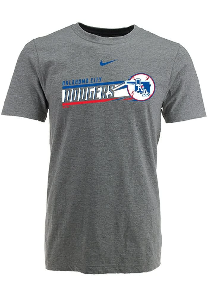 Oklahoma City Dodgers Grey Cotton Tee Short Sleeve T Shirt