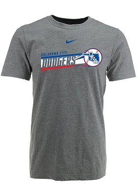 Oklahoma City Dodgers Grey Cotton Tee Short Sleeve T Shirt