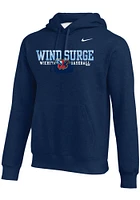 Wichita Wind Surge Mens Navy Blue Club Long Sleeve Hoodie