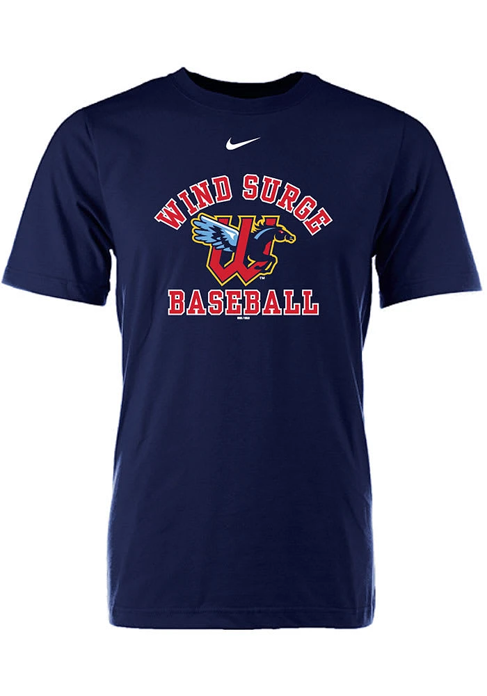 Wichita Wind Surge Navy Blue Baseball Cotton Tee Short Sleeve T Shirt