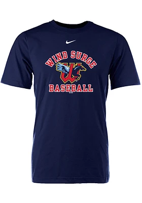 Wichita Wind Surge Navy Blue Baseball Cotton Tee Short Sleeve T Shirt